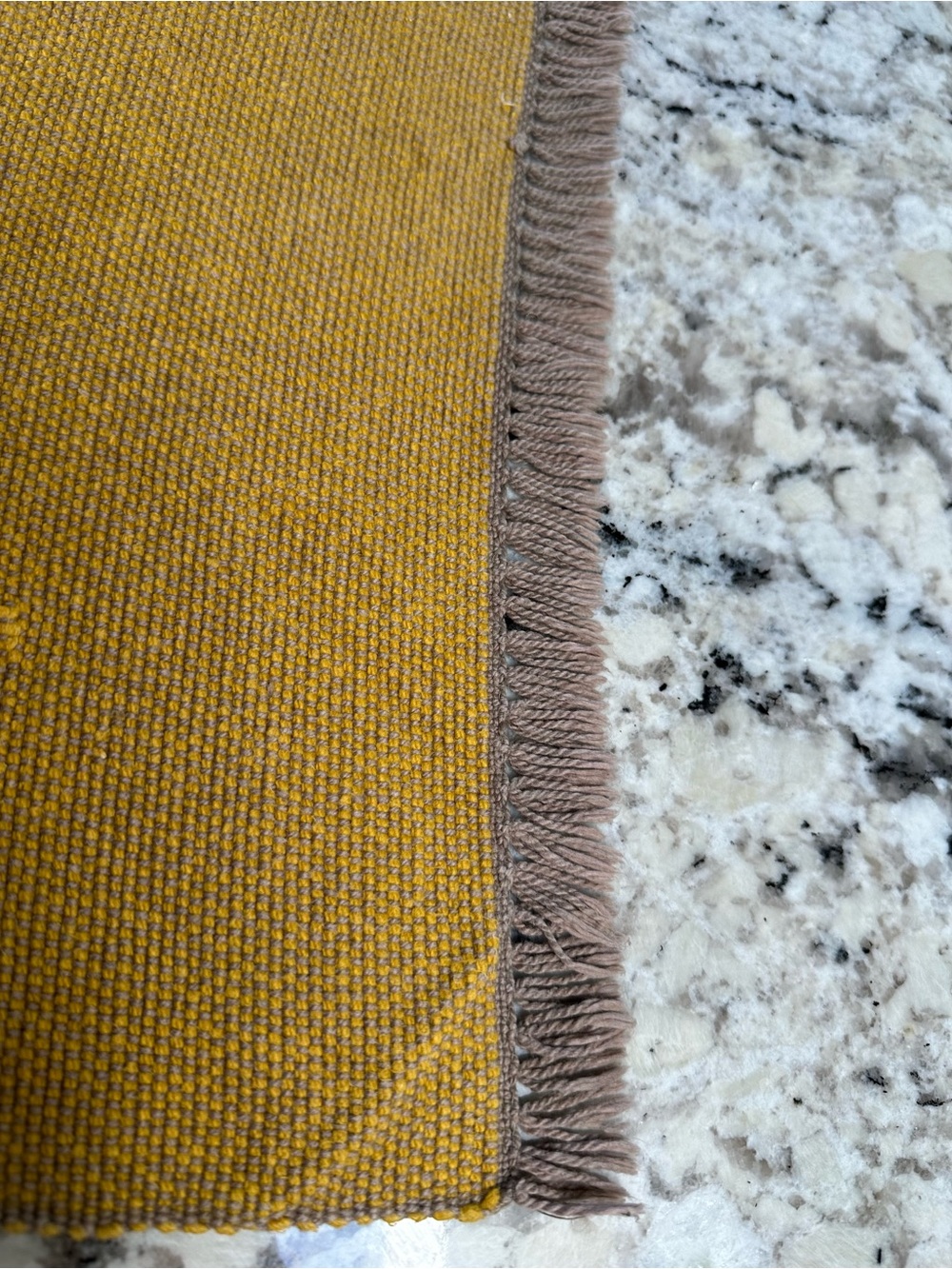 Neutral Linen Napkins with Mustard Woven Placemats set of 4 each - Picture 4 of 8